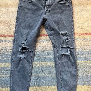 Abercrombie & Fitch black destroy denim jeans 31/32